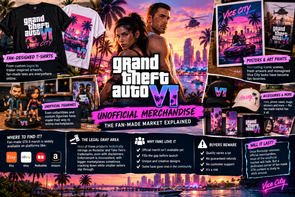 Unofficial GTA 6 Merchandise: The Fan-Made Market Explained